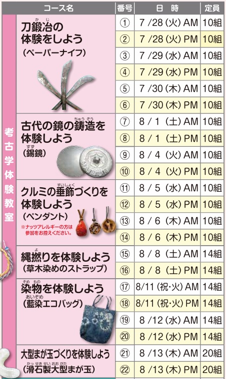 考古学体験教室