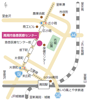 高岡市急患医療センター案内図