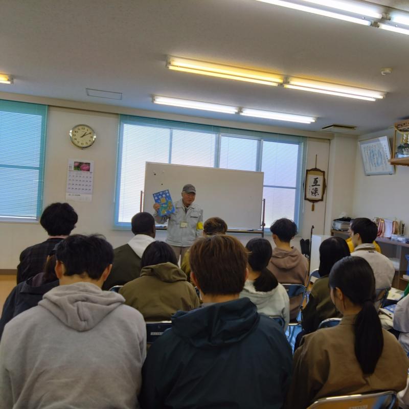 地下水についての座学の様子