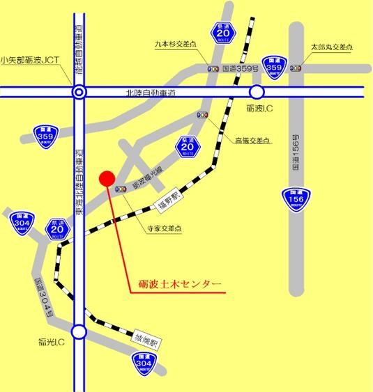 砺波土木センターの周辺地図と位置