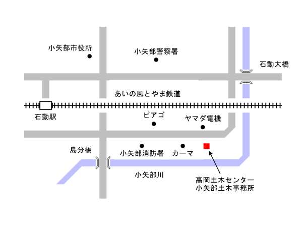 高岡土木センター小矢部土木事務所へのアクセス