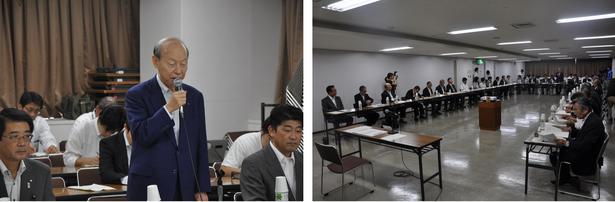 知事挨拶+会場全景