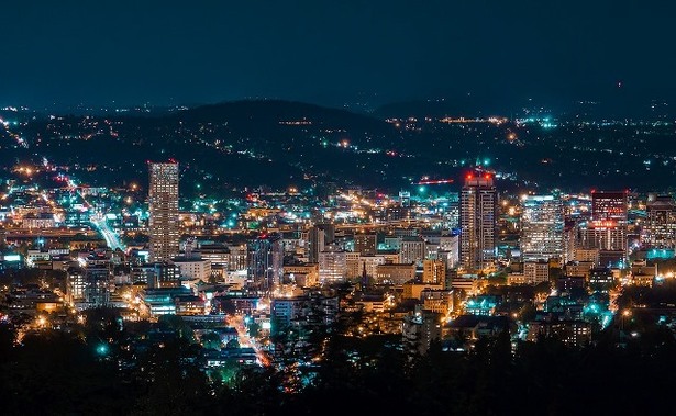 ポートランドの夜景